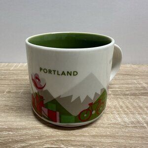 STARBUCKS PORTLAND OREGON COFFEE TEA MUG CUP YOU ARE HERE COLLECTION YAH 14 OZ